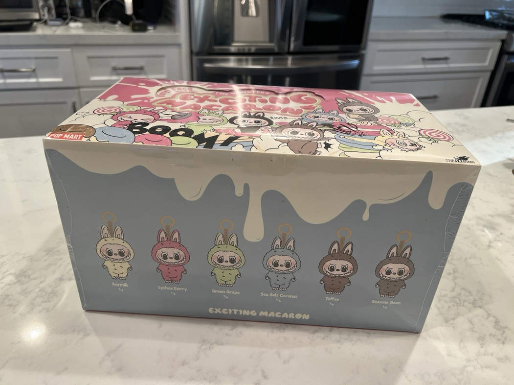 Popmart Labubu The Monsters Exciting Macarons Vinyl Face (6 Blind Boxes) [100%Authentic]