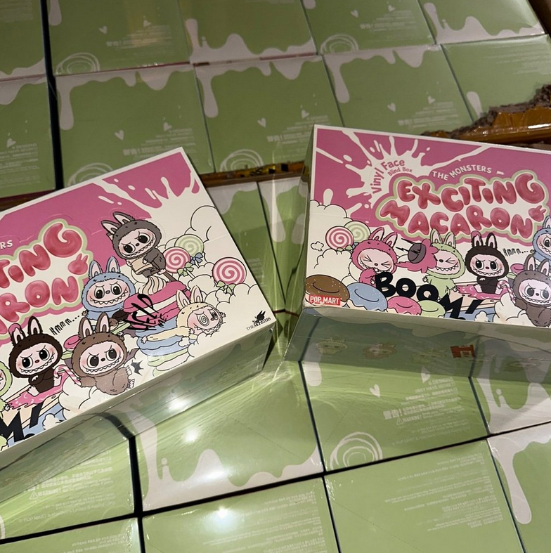Popmart Labubu The Monsters Exciting Macarons Vinyl Face (6 Blind Boxes) [100%Authentic]